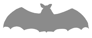 halloween bat silhousette grayscale image digital clipart