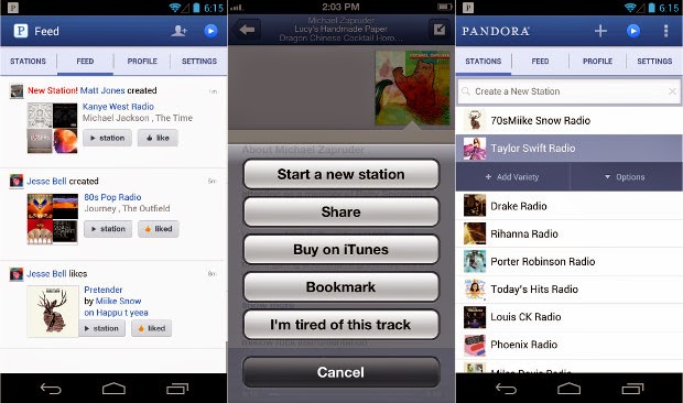 Download : Pandora Internet Radio For Android Free Download And Right
