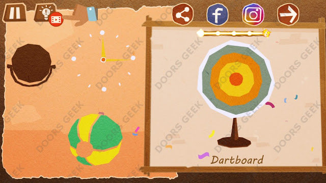 Chigiri: Paper Puzzle Apprentice Level 31 (Dartboard) Solution, Walkthrough, Cheats