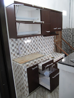 Desain Lemari Dapur 2 Meter Atas Bawah - Furniture Semarang