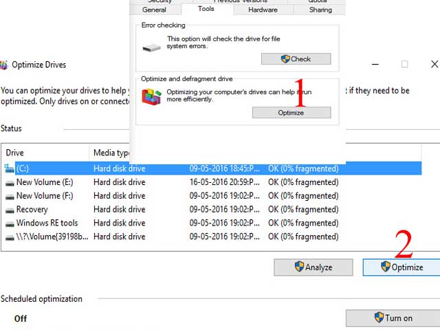 Defragment Drive to Speed up PC 