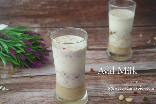Aval Milk | Malabar Aval Milkshake Recipe | How To Make Malabar Style Aval Milk At Home
