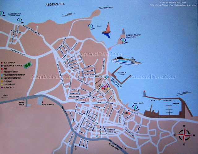 kuşadası map