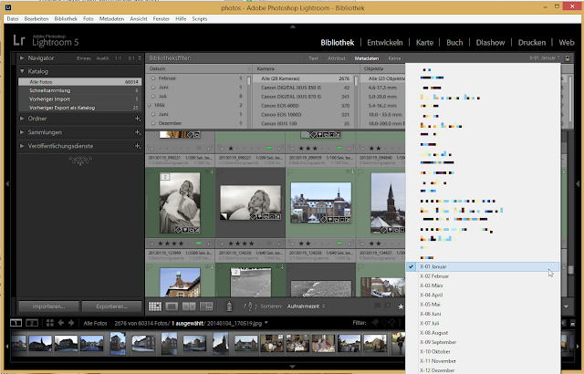 Anwendung eines Filterpresets in Lightroom