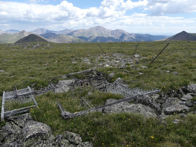 44: fence on the ground and posts