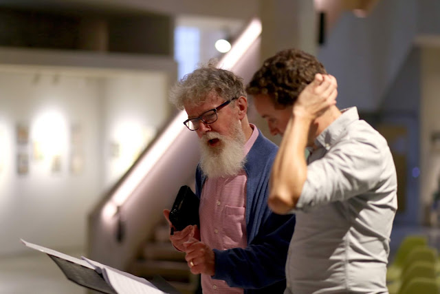 The Gardeners: Robert Hugill & William Vann in rehearsal (Photo Robert Piwko)