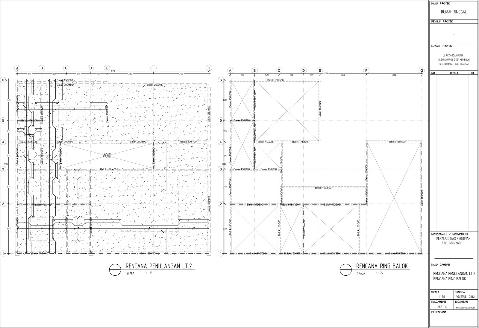  Gambar  Denah Rumah Beranda Bali MSO Excel 101