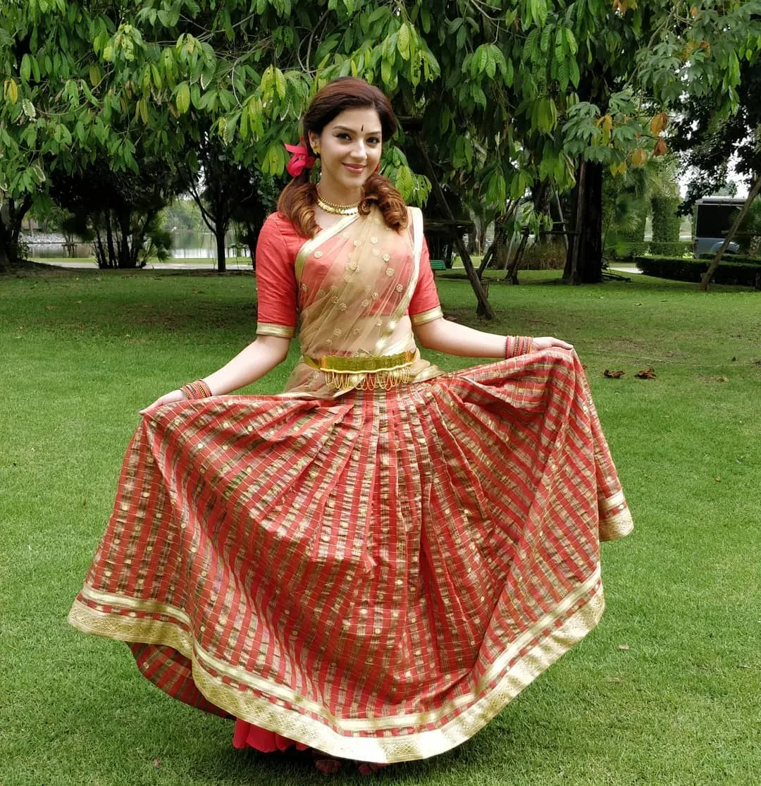 Actress Mehreen Kaur Cute Stills In Half Saree