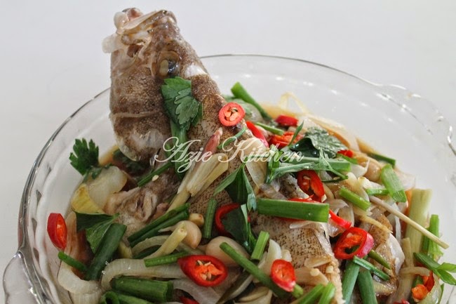 Ikan Kerapu Stim Ala Thai - Azie Kitchen