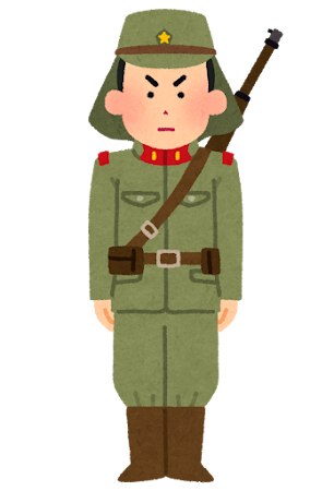 旧日本兵のイラスト（陸軍）