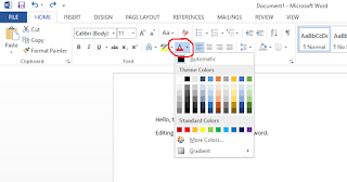 ms word me font color kaise change karen