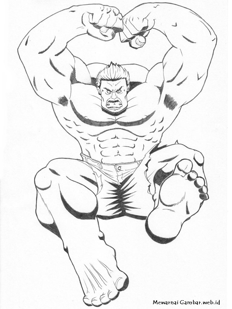 Mewarnai Gambar Hulk