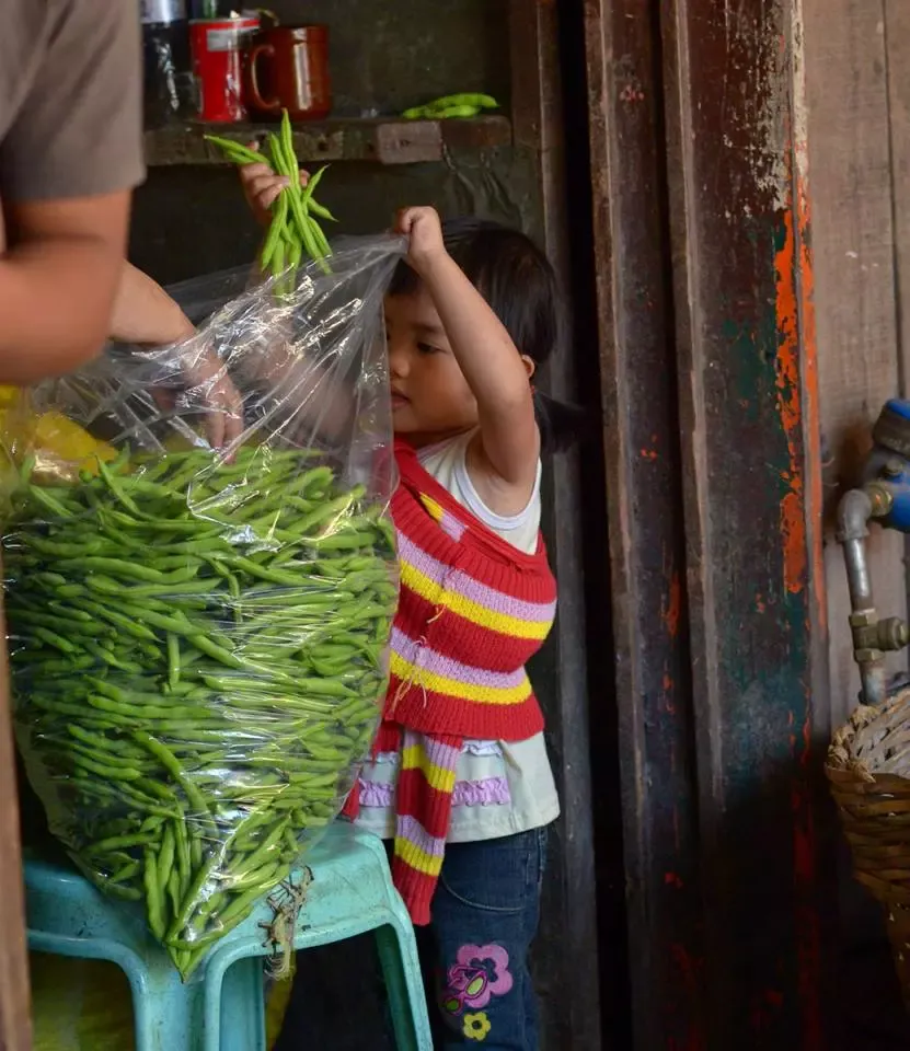 Starting Young Bagger Helping the Family Business Baguio City Public Market Hanger Section Cordillera Administrative Region Philippines