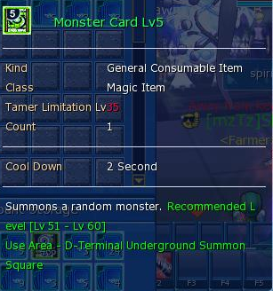 Monster Card Level 5