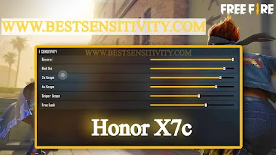 Honor X7c Free Fire Sensitivity Settings