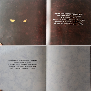J'ai peur du noir, livre pour enfants sur la peur du noir et des monstres et des loups, Editions Kaleidoscope Ecole des Loisirs