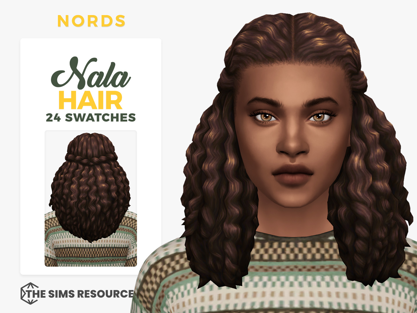 Nala Sims 4 CC Hair