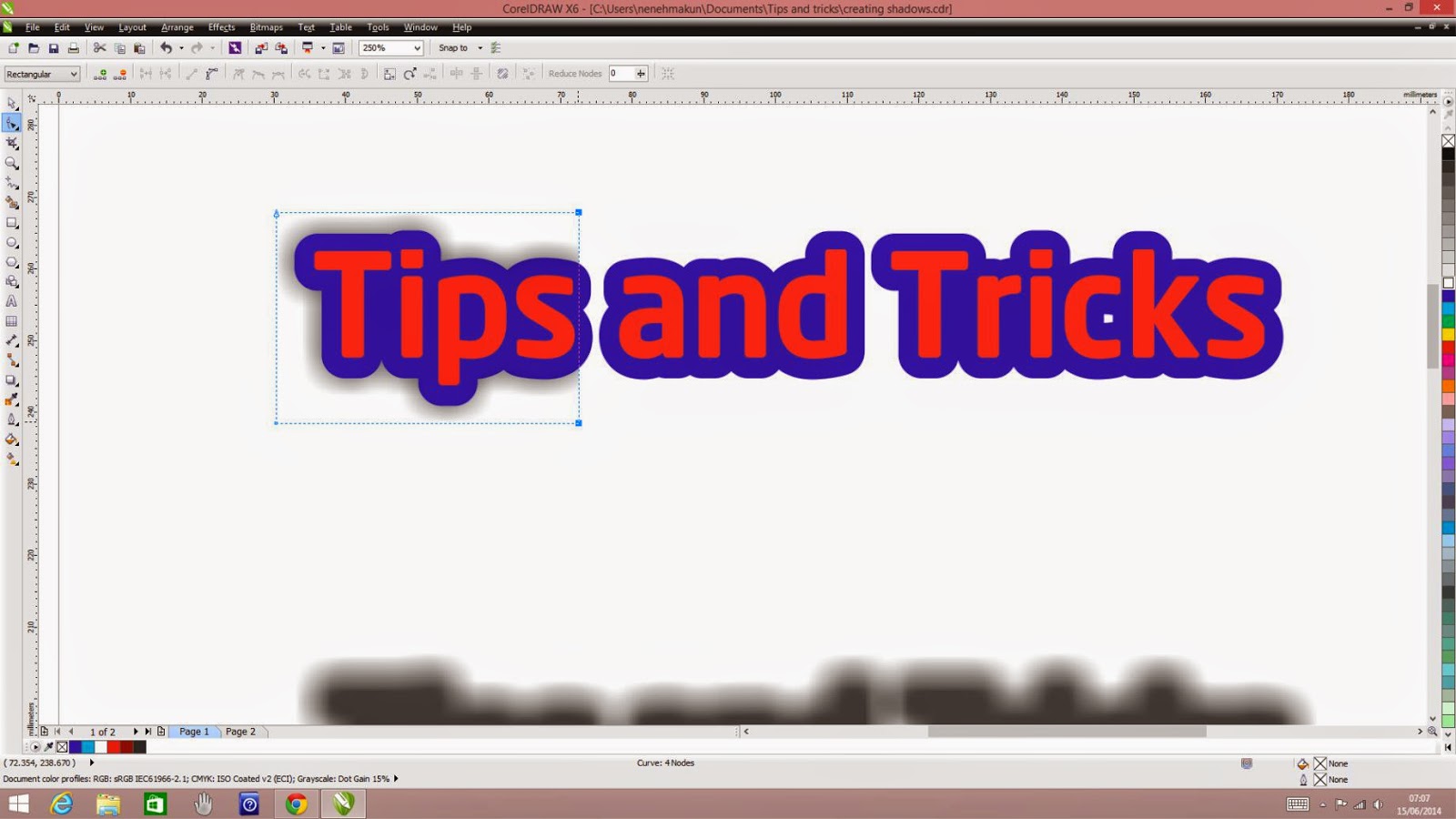 Tips & Tricks: How to create different shadows in CorelDraw - A Graphic