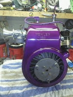 rebuilt engine painted components attached - fly wheel view