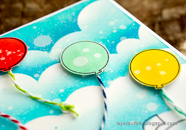 Layers of ink - Inked Stenciled Cloudy Skies Tutorial by Anna-Karin Evaldsson.