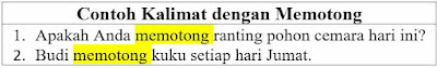 37 Contoh Kalimat Memotong di bahasa Indonesia
