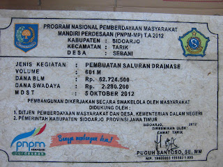 Prasasti Marmer PNPM Kec.Tarik Sidoarjo