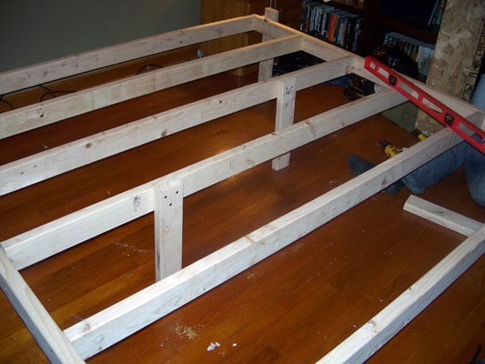 how to make a queen size platform bed frame