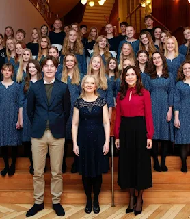Prince Christian accompanies mother to Royal Danish Choir