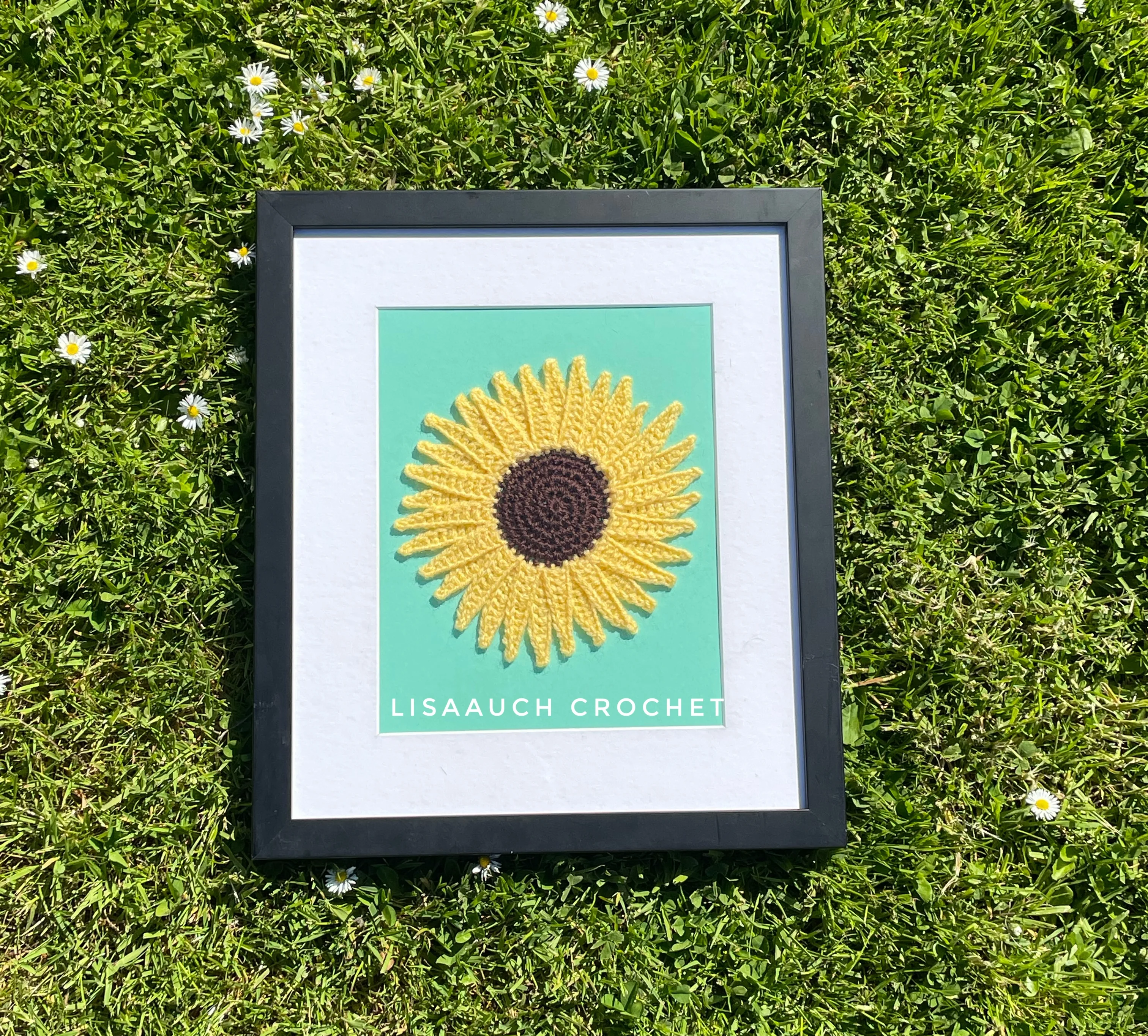 sunflower applique free crochet patterns