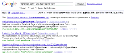 Tips Mencari Email Facebook dan Twitter di Google