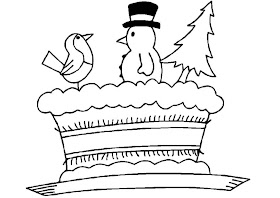 Christmas Cake Coloring Pages