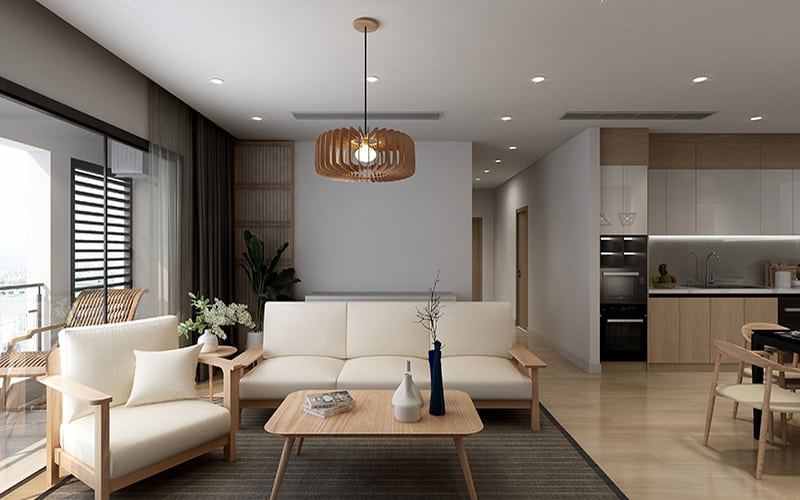 Phòng khách tối giản kiểu Nhật - Sự hoà quyện giữa đơn giản và hiện đại