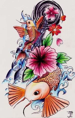 Labels: Japanese koi Fish tattoo