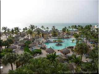 the view from our balcony at the Costa Linda in Aruba