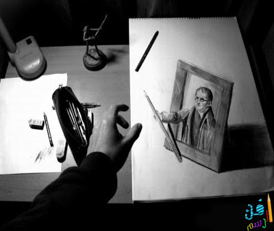 رسومات ثلاثية الأبعاد 3d بقلم الرصاص