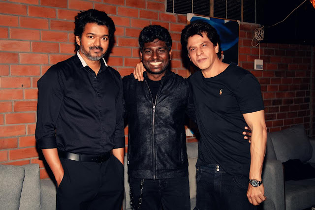 Director Atlee birthday celebrations with thalapathy vijay and SRk