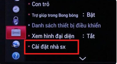 Cách reset tivi LG bằng phím cứng