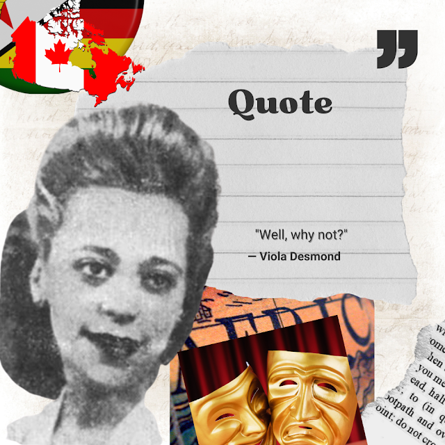 Viola Desmond Quote card on vintage paper