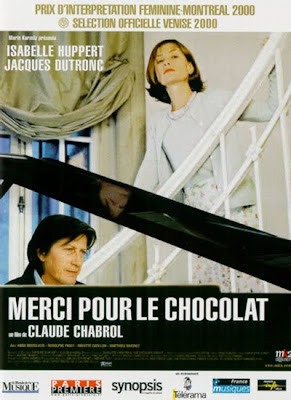 Cartel anunciador de Gracias por el chocolate de Claude Chabrol