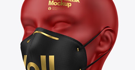 Download Face Mask with Nose Grip Mockup