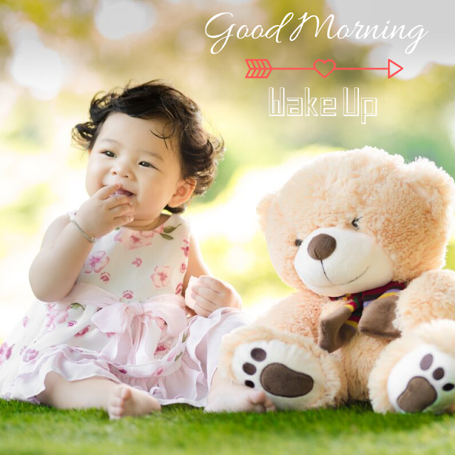 Happy Good Morning Images with cute girl baby