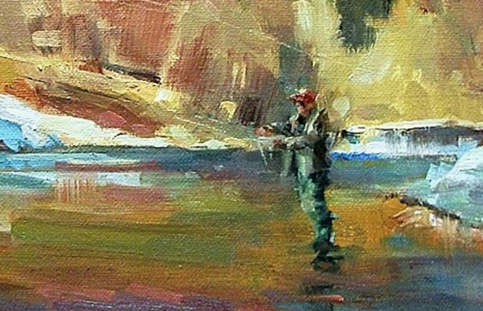 Mary Maxam - paintings: Fishing Gold - more fly fishing in the Northwest