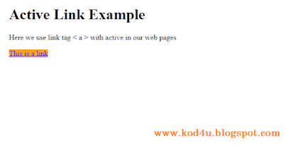 CSS Active Link Example