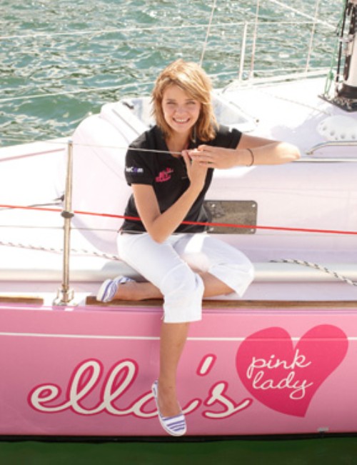 Jessica Watson and Pink Lady Main sponsor Ella Bache skin care products