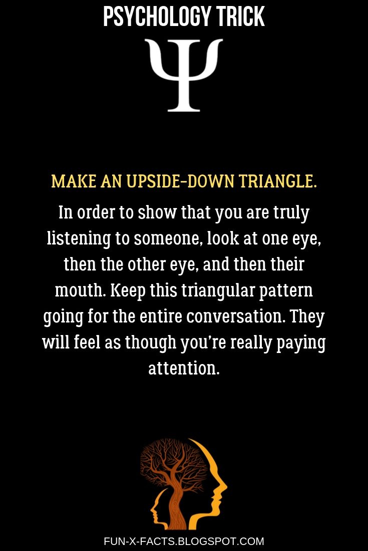 Make an upside-down triangle - Best Psychology Tricks