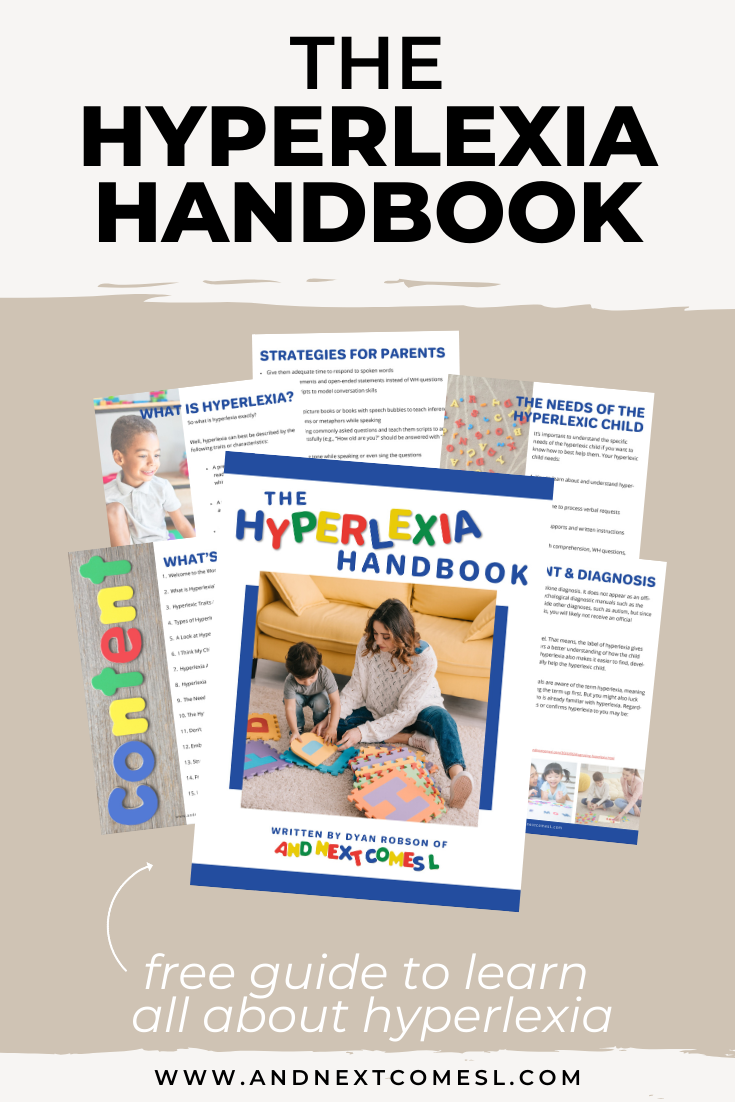 Wondering what hyperlexia is? The Hyperlexia Handbook is a great introduction to what hyperlexia is (and isn't!) and it's free to download