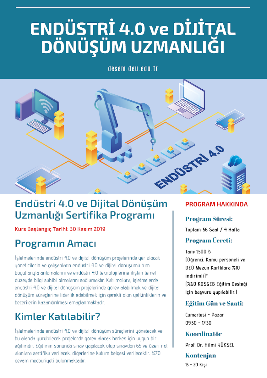 Endüstri 4.0 ve Dijital Dönüşüm Uzmanlığı