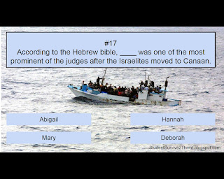 According to the Hebrew bible, ____ was one of the most prominent of the judges after the Israelites moved to Canaan. Answer choices include: Abigail, Hannah, Mary, Deborah