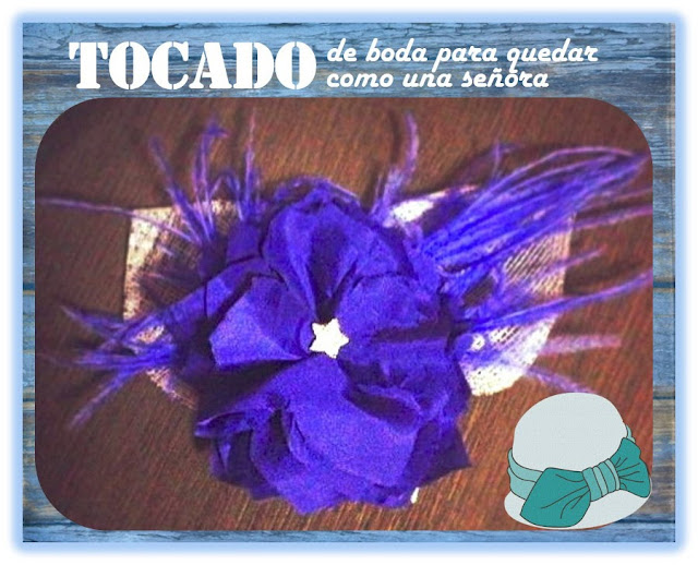 Tocado sencillo y bonito para boda DIY