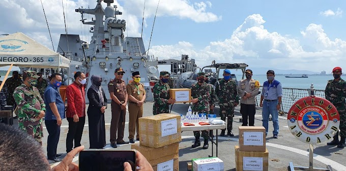 Danlanal Sambut KRI Diponegoro-365 di Kotabaru